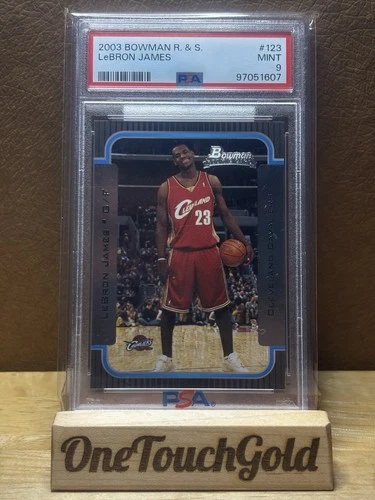2003 Bowman Rookies And Stars Rookie Card LEBRON JAMES Cavaliers #123 PSA MINT 9