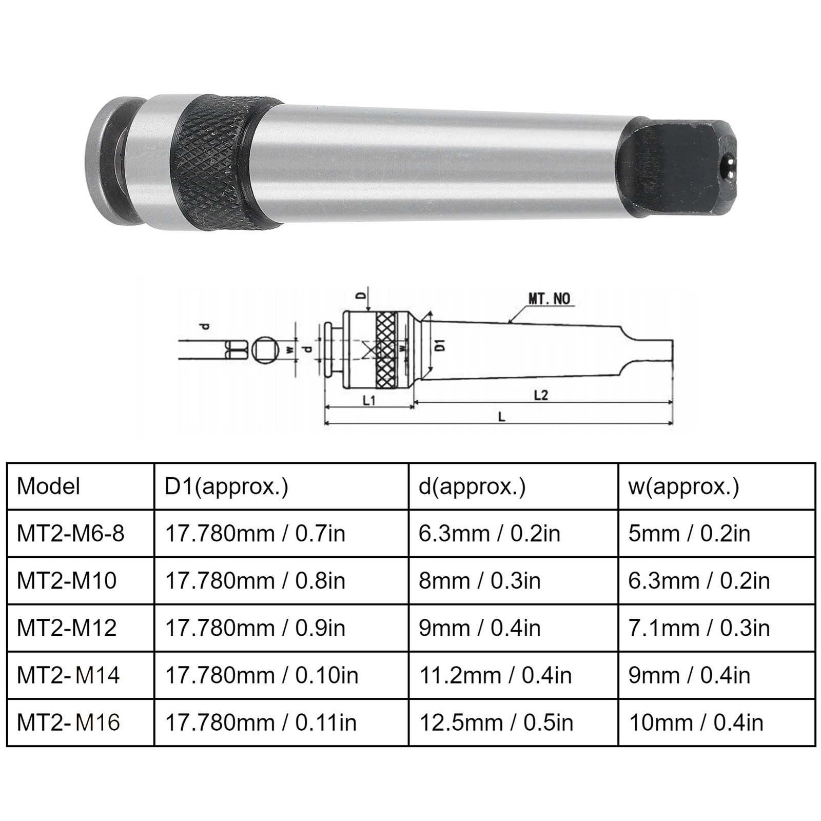 Durable Tapping Chuck Morse Taper Shank Tap Machine Tool Industrial Supplies MT2