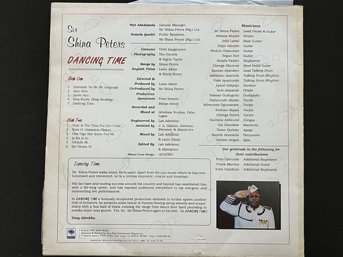 Sir Shina Peters - Dancing Time LP 1991 Nigeria Sony Music Reggae Funk Soul - Picture 3 of 9