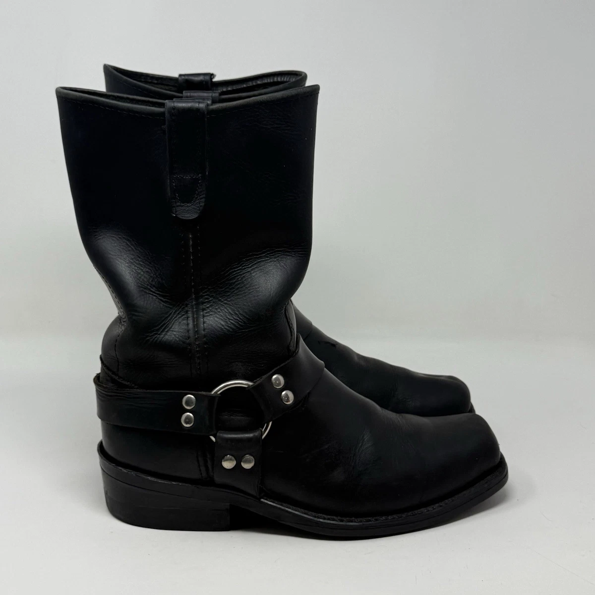 Double-H Boots with Upper Leather Biker Boots for Men | eBay