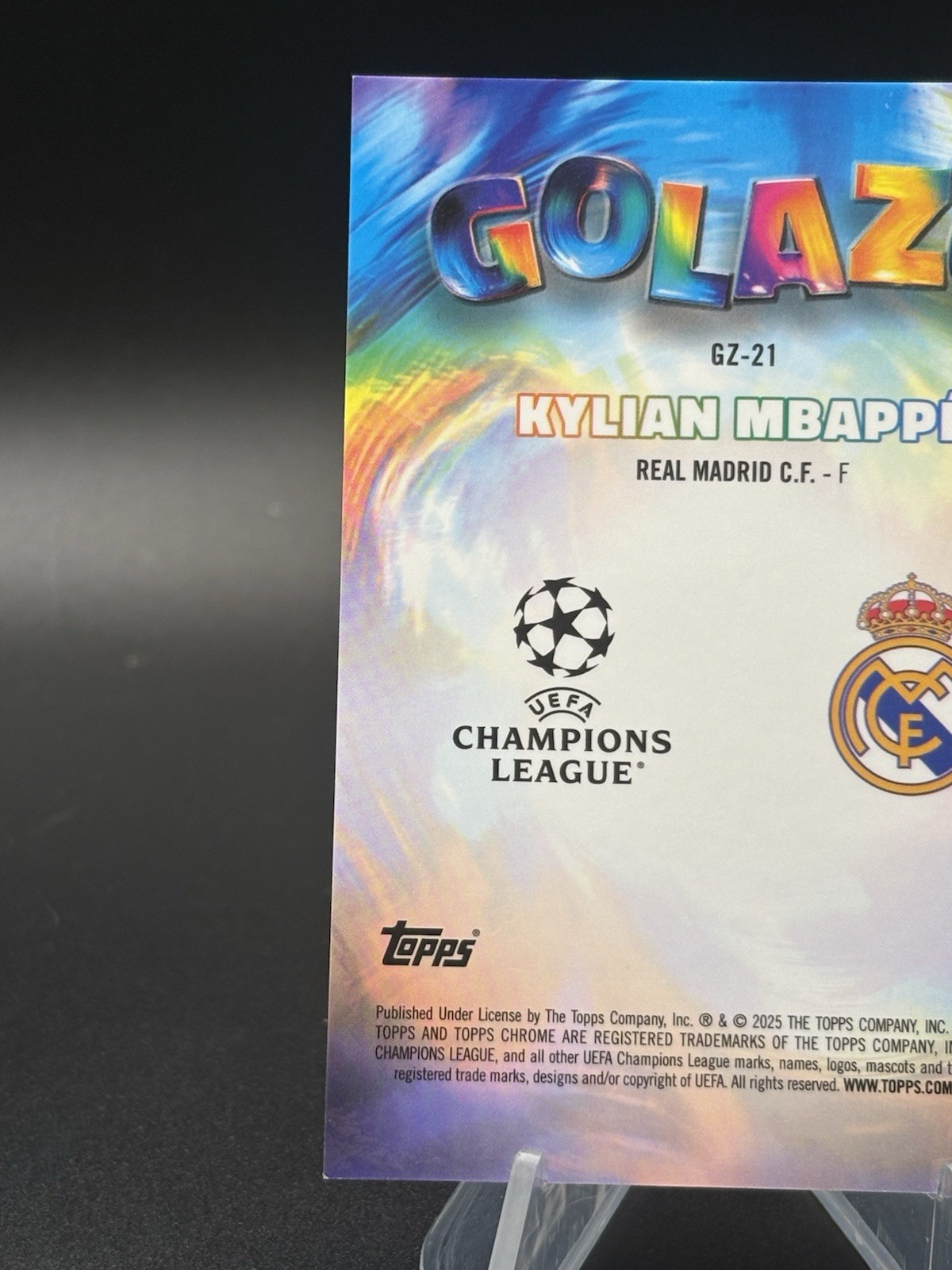 2024-25 Topps Chrome UEFA Kylian Mbappe GOLAZO Green /99 #GZ-21 Real Madrid  view 8