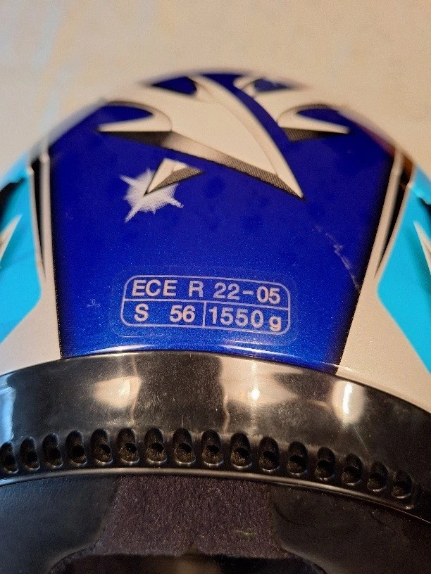 Motorrad Helm HJC Gr. S , blau, TOP - Bild 3 von 4