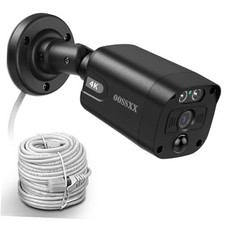 Black 4K IP 8MP PIR POE Extend Camera Outdoor Indoor Video Surveillance