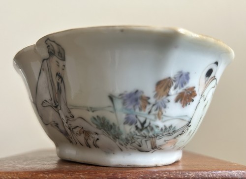 Chinese antique porcelain Bowl Qianjian 家珍 (方)? Qing Pottery Ceramic - Picture 5 of 17