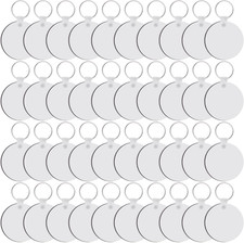 120 Pieces Round Sublimation Keychain Blanks Double Side Heat Transfer MDF Board