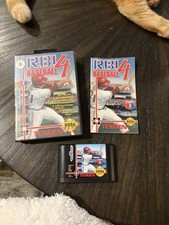 Sega Genesis Game R.B. I. Baseball 4 CIB Complete In Box 