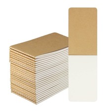 24 Pack Mini Pocket Notebook 3x5inch, Mini Kraft Paper Blank Notebook Bulk, Unli