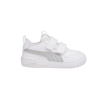 PUMA Multiflex Glitz Fs V Slip On  Toddler Girls White Sneakers Casual Shoes 384