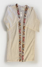 Anthropologie Maeve Mesh Duster One Size Full Length Embroidered Robe