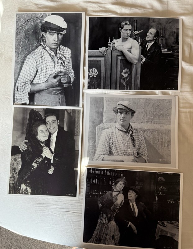 Lot Of 5 Rare Rudolph Valentino 8x10 Move Still Photos BLOOD AND SAND (1922)