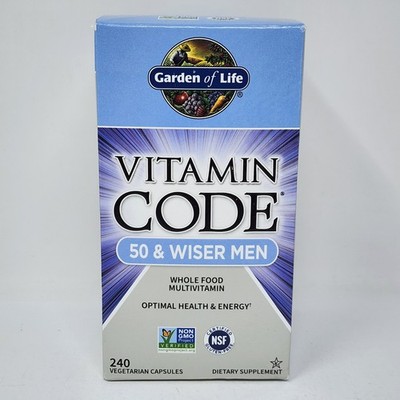 Garden of Life Vitamin Code 50 & Wiser Men, 240 Capsules (60 Day Supply)