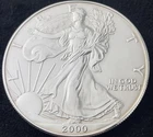 BU 2000 American Silver Eagle 1 Troy Oz .999 Fine Silver