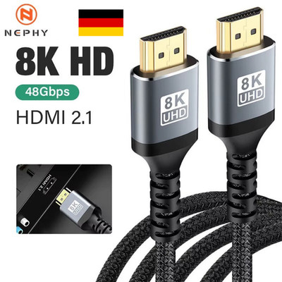 HDMI Kabel 2.1 4K 8K Premium High Quality UHD HDR eARC PS5 1m/2m/3m/5m