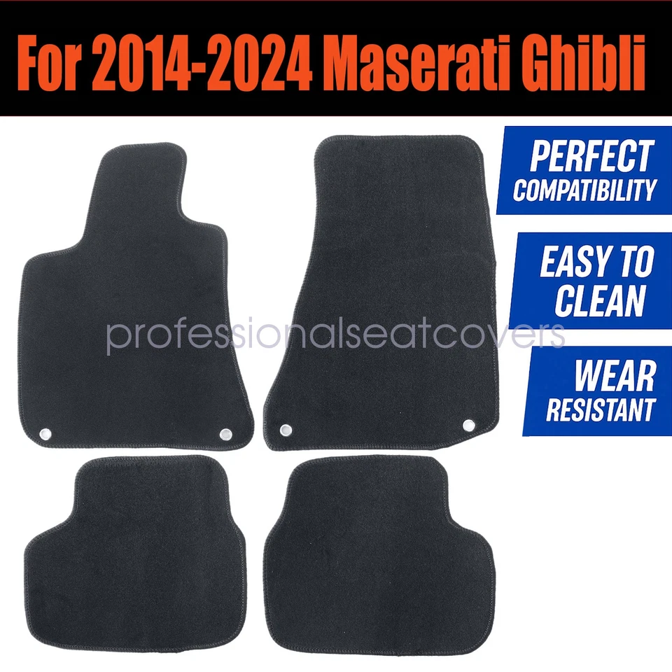 Alfombrillas de terciopelo delanteras y traseras de repuesto para Maserati Ghibli 2014-2024 Foto 3 de 4