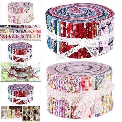 72 Teile Roll Up Stoff Streifen Paket 2,5 Zoll Nähen Quilten