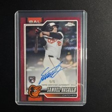 🦢SV 2026 TOPPS CHROME LOGOFRACTOR AUTO RED 5/5 RC SAMUEL BASALLO