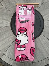 Hello Kitty Pink Football Throw Blanket HK Winning Pretty 50 X 70