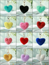 Stofftier Herz Plüsch Anhänger – flauschiger Schlüsselanhänger Tasche Geschenk