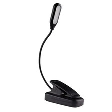 AAA Battery LED Book Light Flexible Clip On Reading Lamp Bed Travel