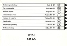 BECKER  DTM Highspeed CD 2.X Bedienungsanleitung Autoradio  - Originalteil-