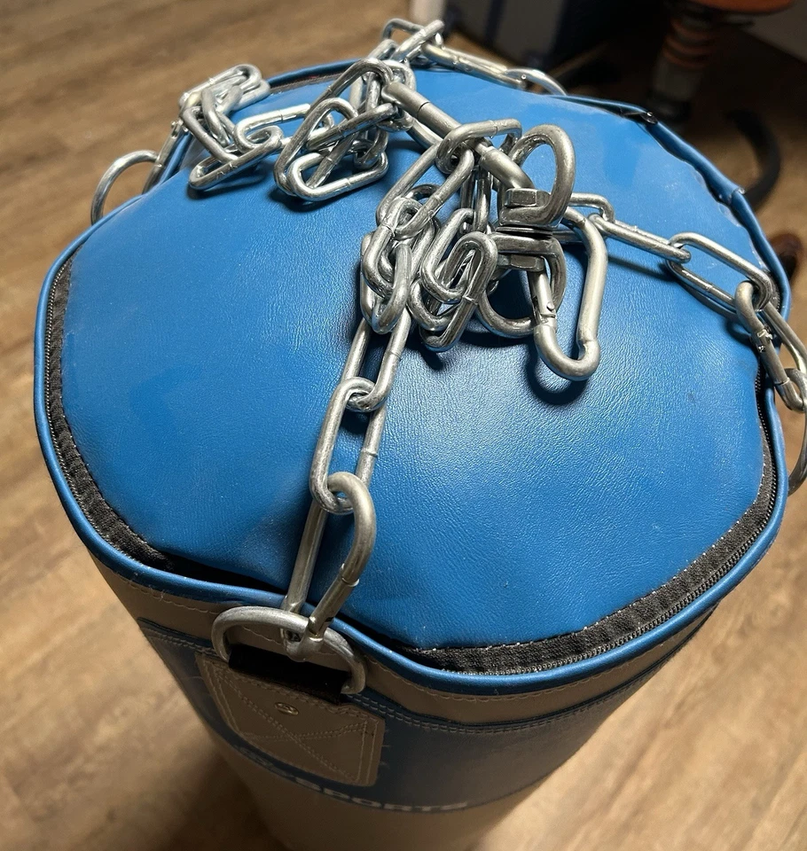 ScSPORTS Boxsack, mit Boxsack 25 kg, inkl. Handschuhe und Kette, beige/petrol - Bild 3 von 4