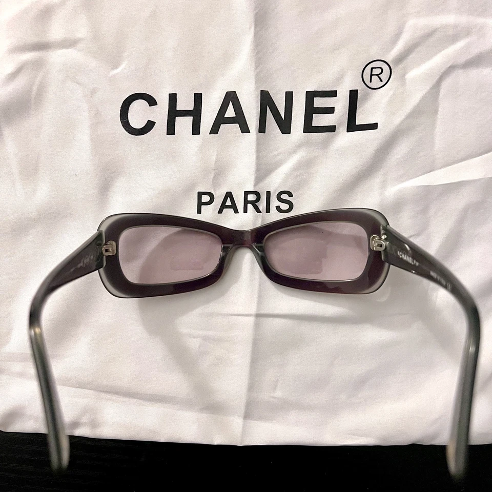 RARE CHANEL Vintage Sunglasses, Purple  or Red, Italy Designer Glasses 51-20-135 - Image 3 of 4