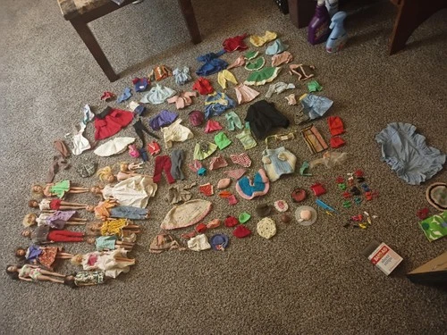 vintage 1960s Barbie doll and accessories lot