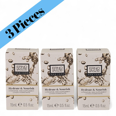 3X Erno Laszlo Hydrate & Norish Toner Hydraphel Skin Supplement 15 ml 0.5 fl ox