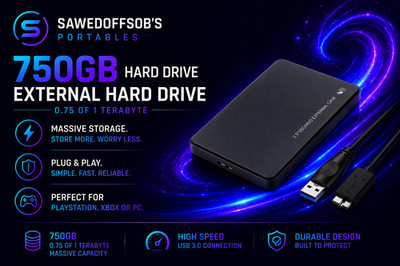 PC External Hard Drive for PS4/PS5 Windows MAC Unbranded 750 GB 750GB