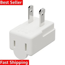 Polarized 2-Prong L Type Adapter, Vertical Right Angled Down Angle AC Adapter...