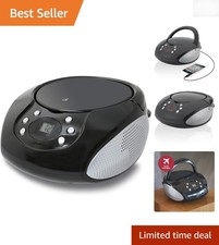 Portable CD Boombox with AM/FM Radio - Stereo Sound for On-the-Go Music