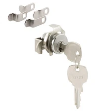 Prime-Line Brushed Nickel Steel Counter Clockwise Mailbox Lock (Pack of 3)