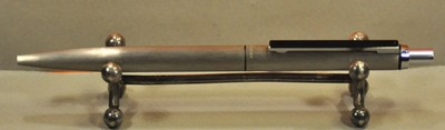 Pelikan K 540 gebürstetes Chrom & CT Vintage deutsch ca. 1979 Drücker Kugelschreiber mit Box