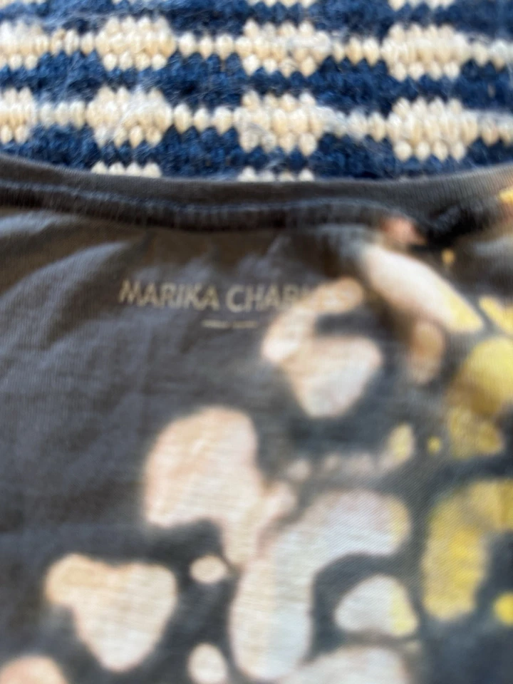 Marika Charles Phly-Dye Tank Top Women’s Size 2 (S) Black Gray Tie-Dye Print - Image 4 of 4