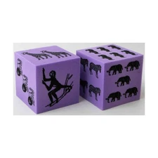 Koplow Foam Dice d6 50mm Purple Animal Dice (2) New