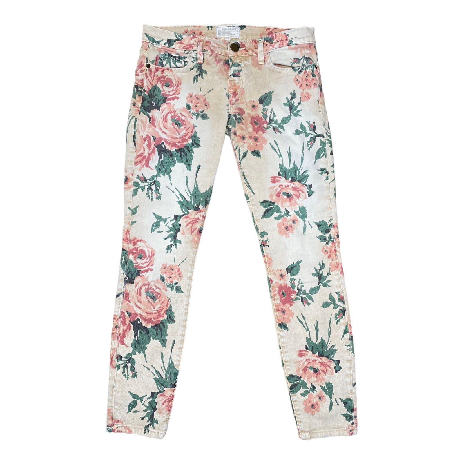 CURRENT/ELLIOTT The Stiletto Haystack Floral DENI… - image 1