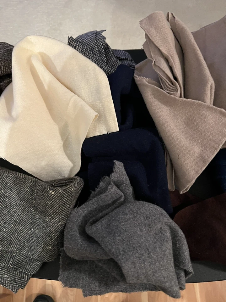 Wool Fabric Remnants 2 lbs of Assorted colors and Sizes - Image 3 of 4