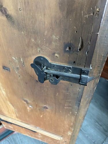 ANTIKER TÖLZER BAUERNSCHRANK SCHRANK FRÜHES 19 TES JHDT HANDBEMALT NUR 149cm - Bild 15 von 17