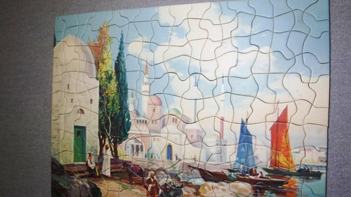 Early Vintage Orange Box Tuco Jigsaw Puzzle "Old Algiers" Complete 187 pc. - Picture 13 of 15