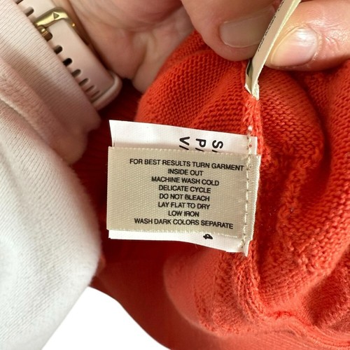 Cutter and Buck Men’s Argyle V-Neck Sweater Vest in Coral Size L - Picture 8 of 8