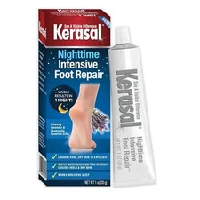 Kerasal Nighttime Intensive Foot Repair, Skin Healing Ointment for Cracked Heels