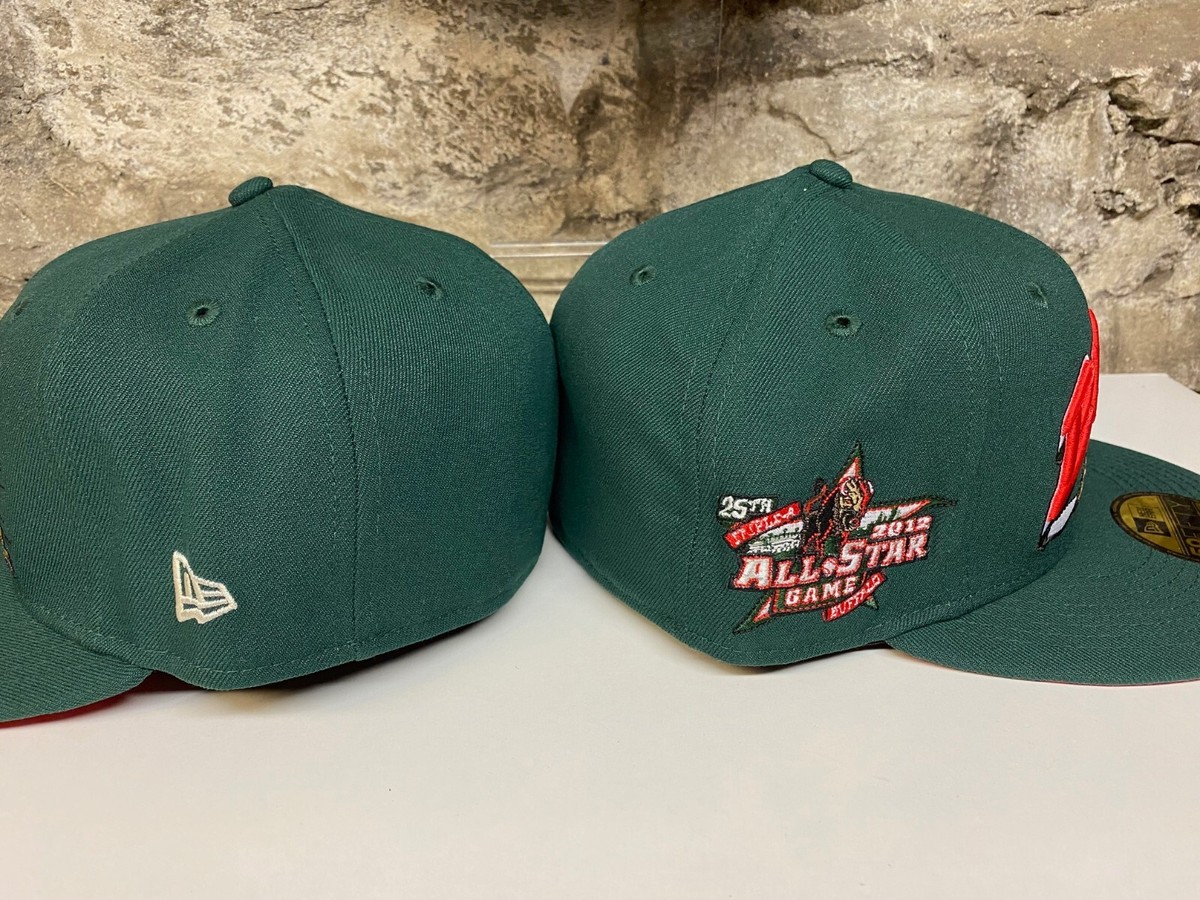 帽子 GAME CUSTOM NEW ERA 59FIFTY Buffalo Bisons New Era Fitted Club 59Fifty Hat Custom Green Lucky
