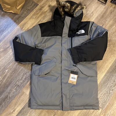 Mens The North Face Bedford (Mcmurdo) Down Parka Insulated Winter Jacket - Grey