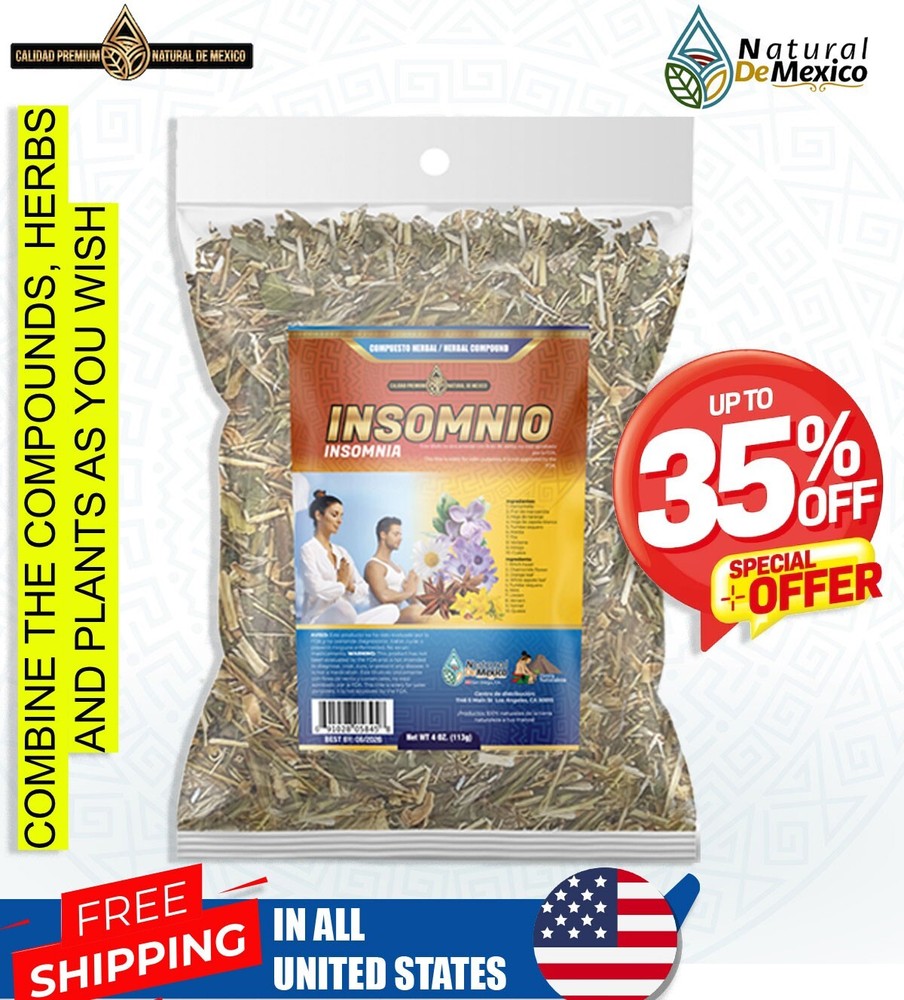 Insomnia Compound Herbal Tea 4 Oz Natural de Mexico