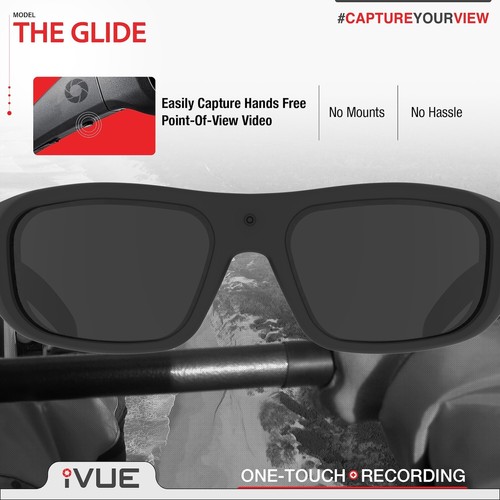 iVUE Glide 1080P HD Camera Eyewear, Ultra Slim, Wearable Video Recording DVR - Picture 6 of 7