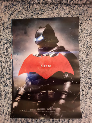 Batman Vs Superman (2016). 11x17 inch Movie Poster. Armored Batman.