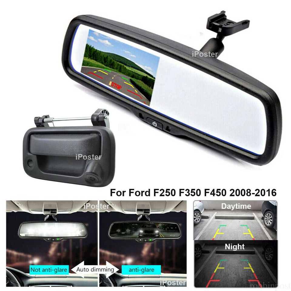 OEM Backup Parking Camera & OEM Mirror Monitor for Ford F250 F350 F450 2008-2016 - Image 4 of 4