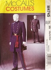 McCall's Men's Civil War Costume Pattern M4745 Size XL-XXXL UNCUT