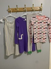 Lot Of Hanna Andersson 3 Dresses Girls Pajama Top Bottom 140/10