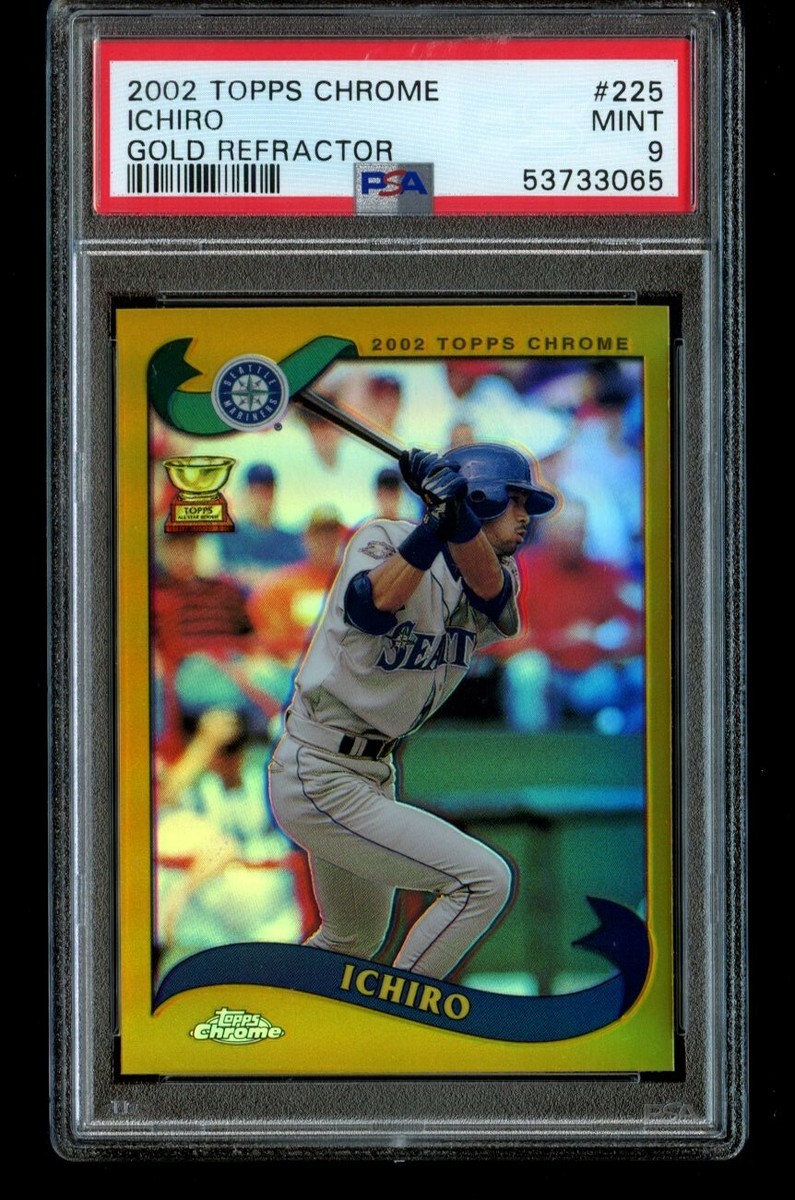 2002 Topps Chrome Ichiro Rookie Trophy Gold Refractor PSA 9 Mint 